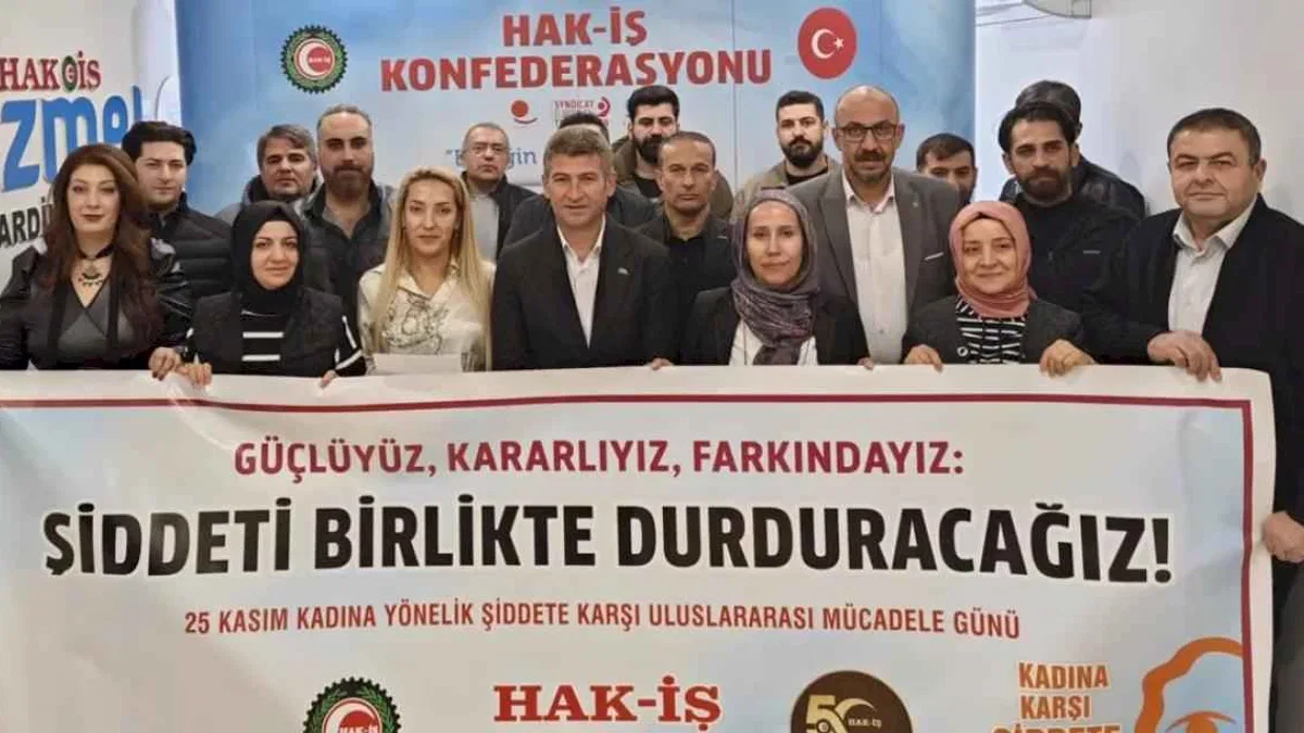 HAK-İŞ Mardin'den şiddete karşı güçlü ses