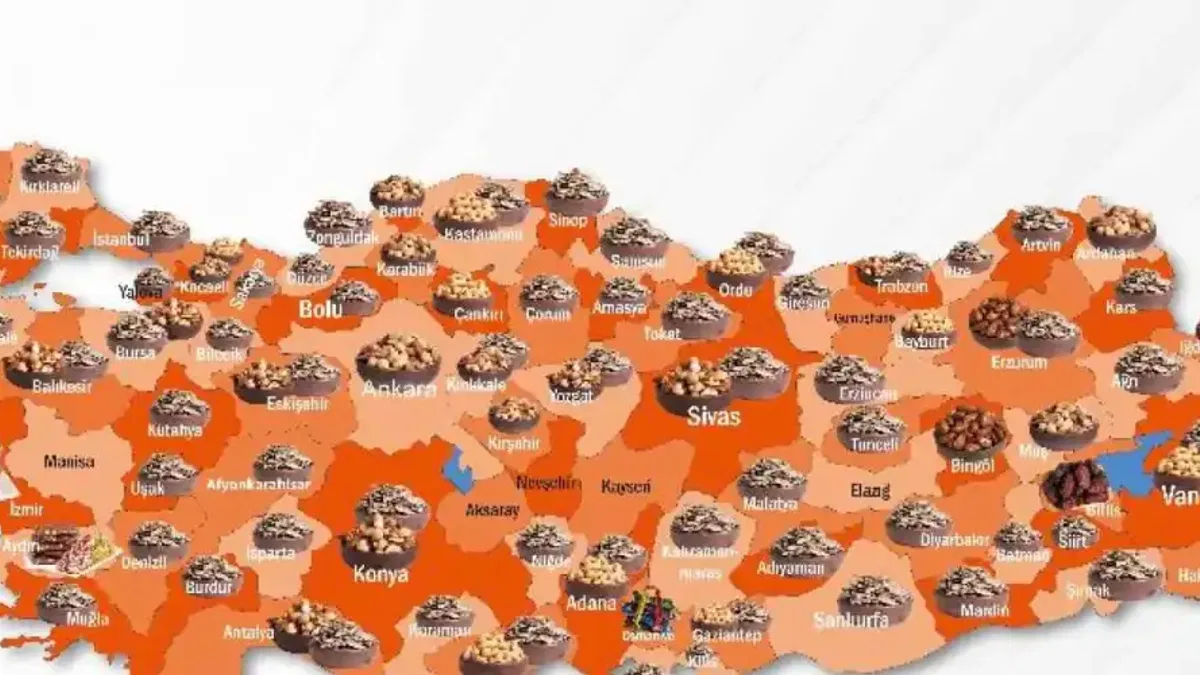 Hangi il, hangi kuruyemişi tercih ediyor? İşte 81 ilin kuruyemiş haritası!