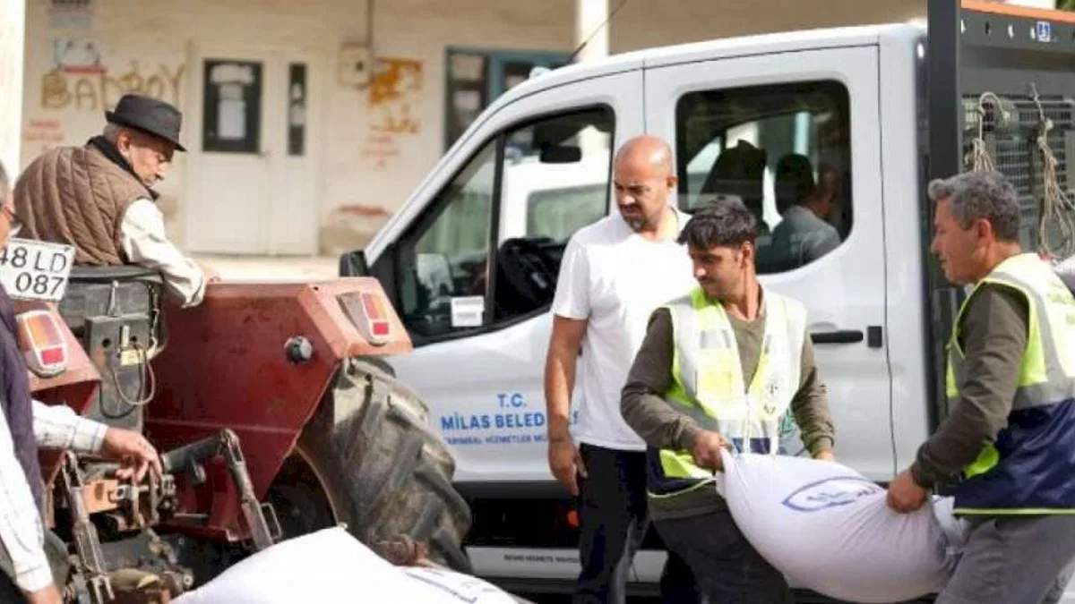 Milas'tan çiftçilere tohum desteği