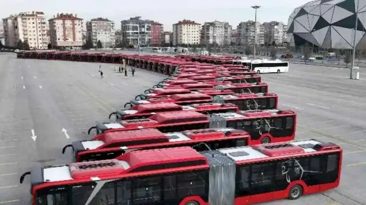 Konya'nın ulaşım filosuna 53 çevreci otobüs