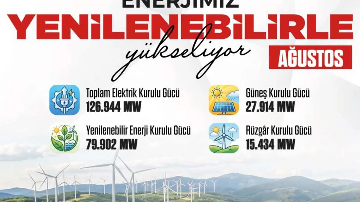 Türkiye elektrik kurulu gücü rekora ulaştı