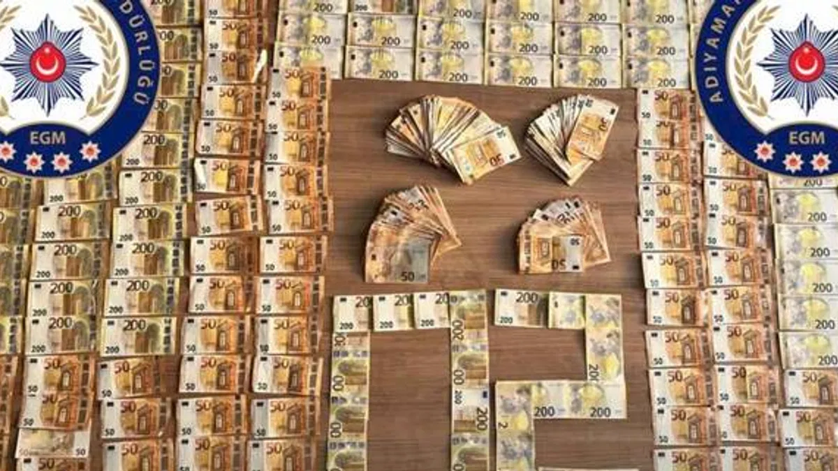 Adıyaman'da ticari takside 40 bin 700 Euro'ya el kondu