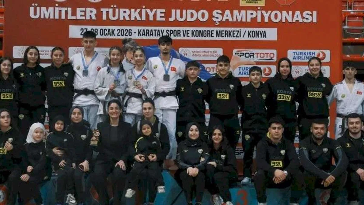 Konya’nın judocuları Türkiye ikinciliğini kazandı