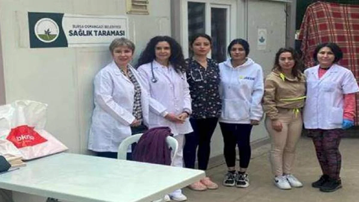 Bursa Osmangazi’den afet bölgesinde sağlık taraması