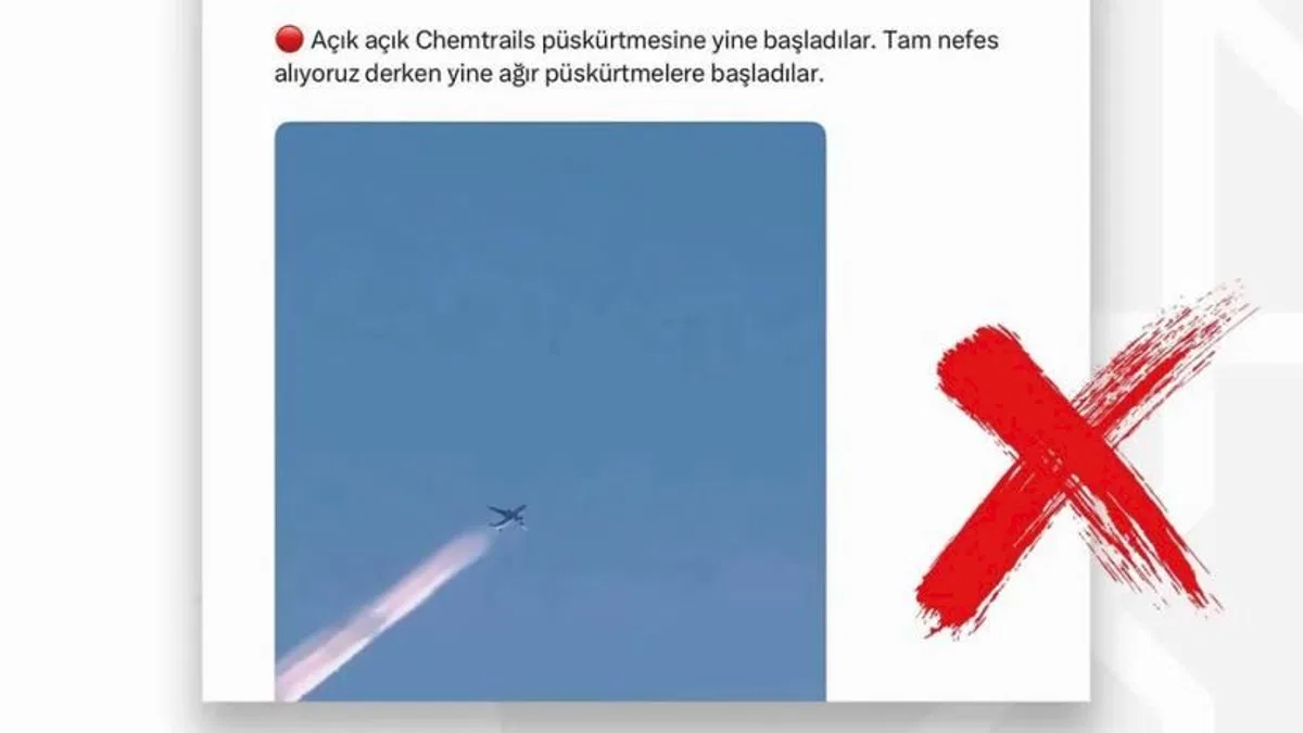 DMM'den 'kimyasal püskürtme' iddialarına yalanlama... Görüntüler doğal uçak izleri