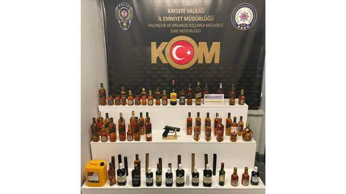 Kayseri'de kaçak içki operasyonunda 6 şüpheli yakalandı