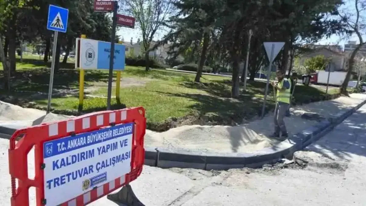 ABB'de kaldırım çalışmaları tam gaz