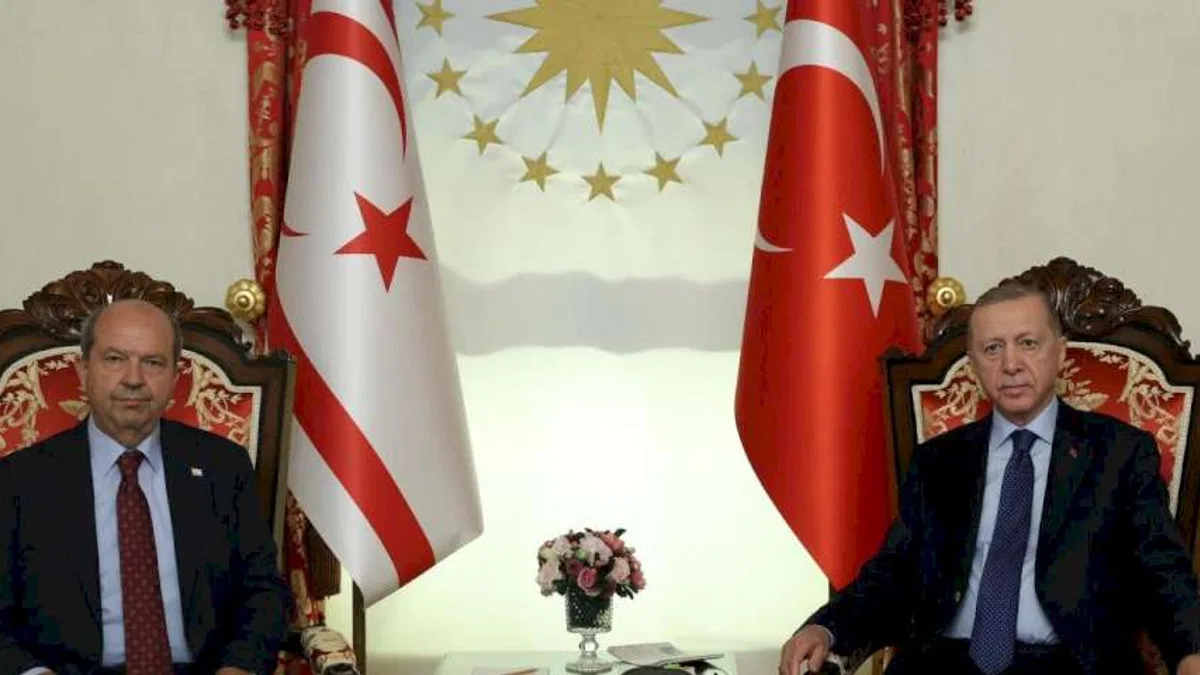 Cumhurbaşkanı Erdoğan, Kuzey Kıbrıs Cumhurbaşkanı Tatar ile görüştü